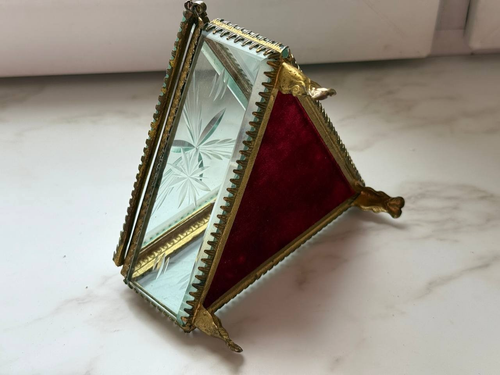 Schatulle für Schmuck altes Glas. Antikes Glas mit Monogrammen - Bild 12 von 16