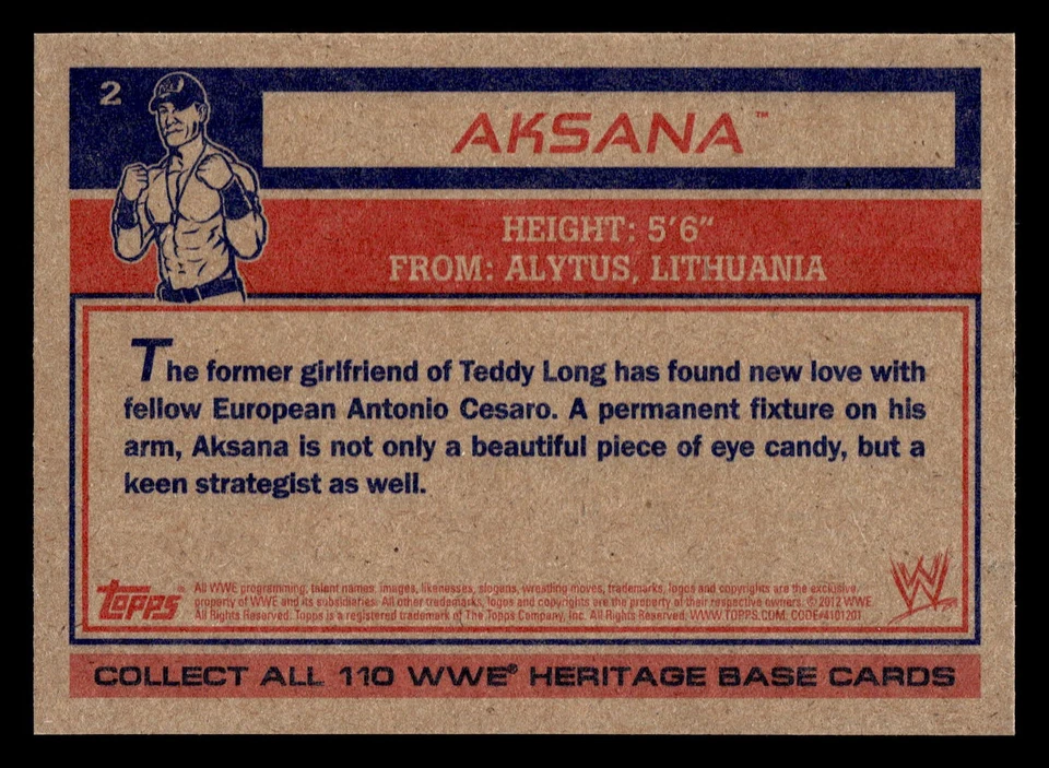 2012 Topps Heritage WWE Wrestling Pick Your Card - Image 2 of 2