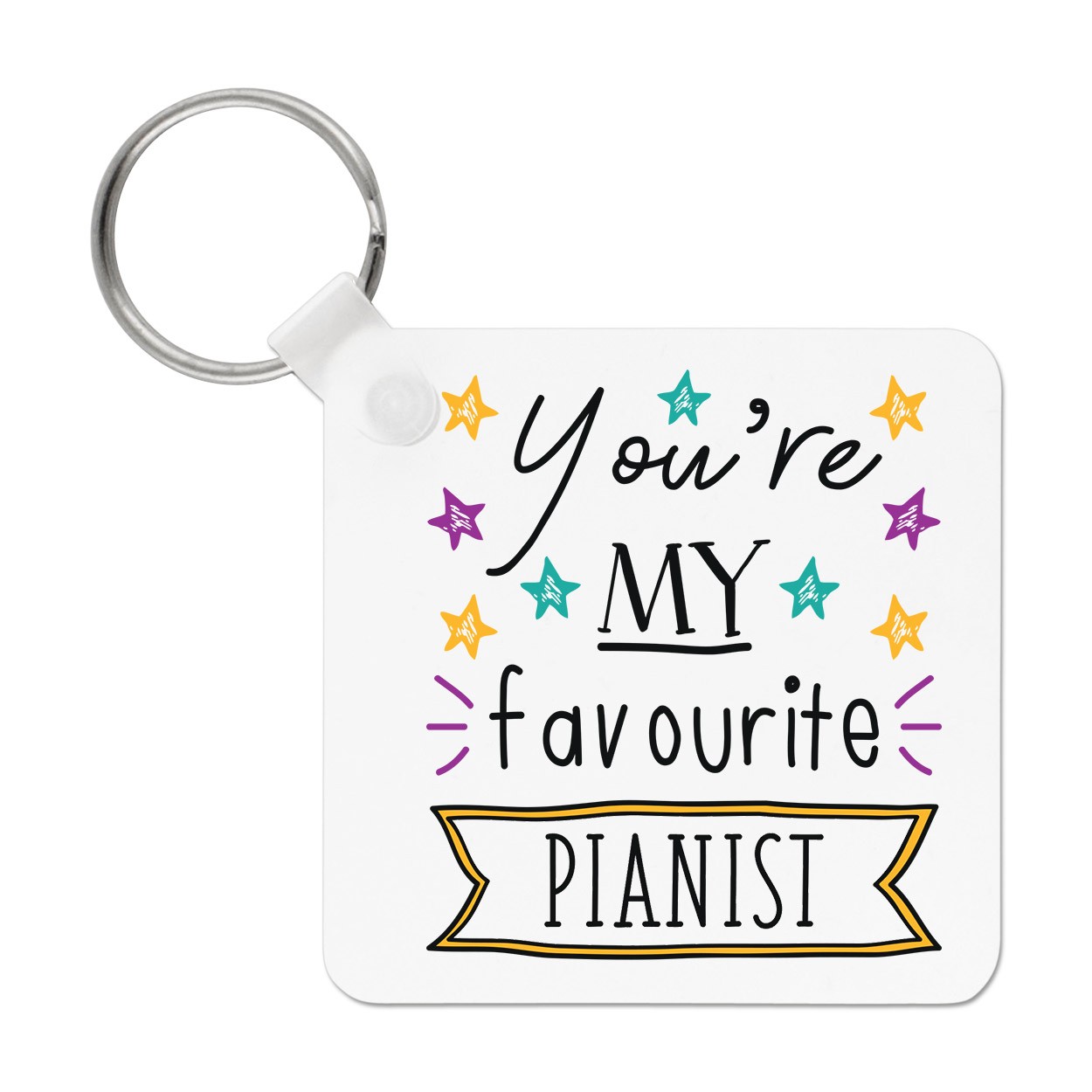 You're My Favourite Pianist Stars Keyring Key Chain Best Piano Music
