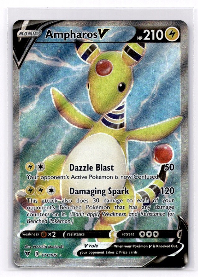Ampharos V (Full Art) SWSH04: Vivid Voltage - Pokemon NM 171/185