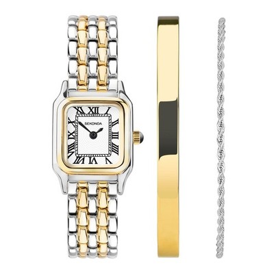 Sekonda Monica Damenuhr bicolor 3-teiliges Geschenkset Modell 49039