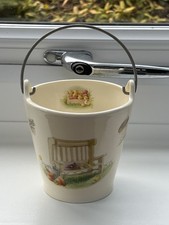 Aynsley Edwardian Kitchen Garden Water Bucket Pail Metal Handle In Original Box