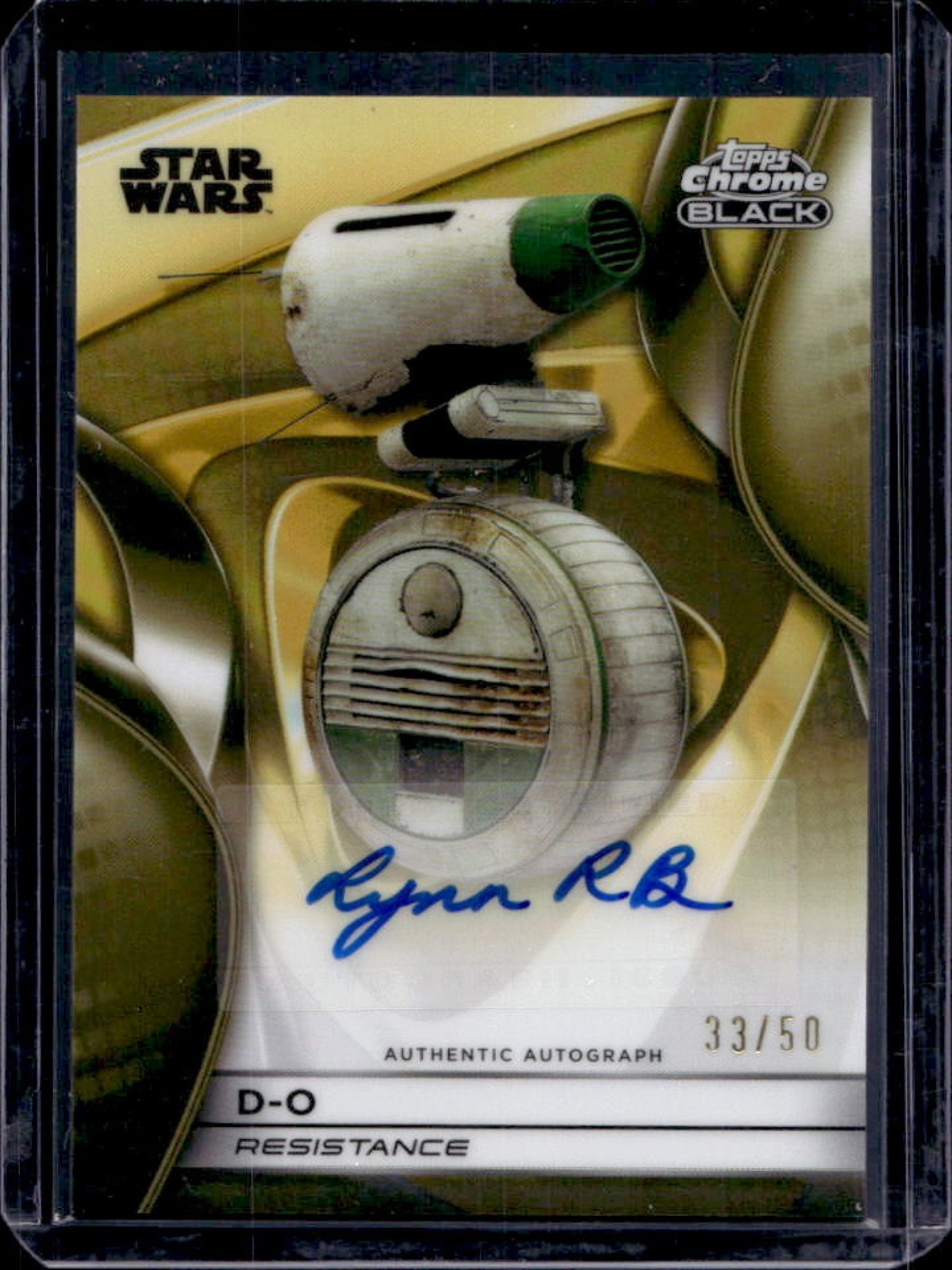 2025 Star Wars Smugglers Outpost Lynn Robertson Bru D-O Chrome Auto Gold #/50