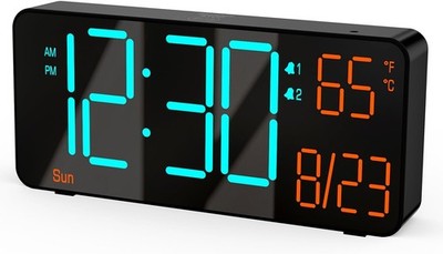 Digitale Weckuhr 6,7 Zoll Automatische Dimmung Raumtemperatur Klassenz
