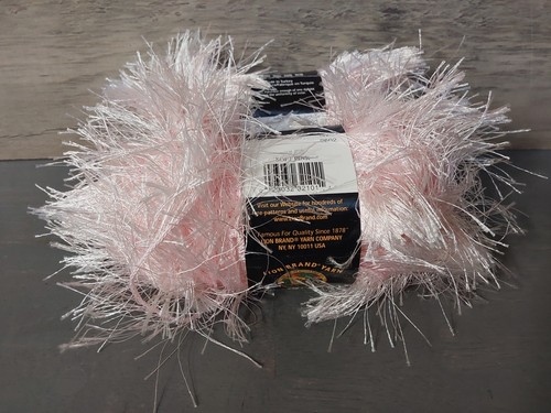 Lion Brand Fun Fur Soft Pink Eyelash Yarn 2 Skeins 64 Yards 1.75oz - Picture 3 of 3