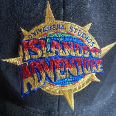 Vintage Islands Of Adventure Universal Studios Black Baseball Hat - One Size NWT