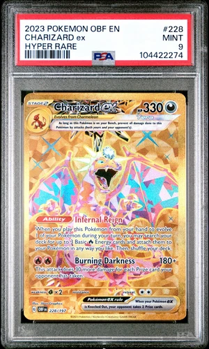 2023 POKEMON OBF EN-OBSIDIAN FLAMES HYPER RARE #228 CHARIZARD EX PSA 9