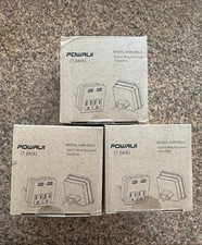 New Set of 3 Wall Outlet Adapters Type C Most European Countries 5V 2.4A Max