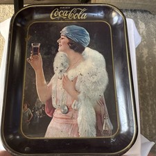 Coca Cola Vintage 1973 Repro Serving Tray Flapper Party Girl Advertising !