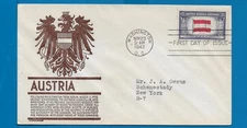 Scott 919 Austria - Overrun Nation Nov 5, 1943 Anderson  FDC BOXD