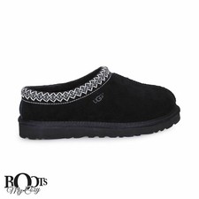 UGG TASMAN BLACK SUEDE SHEEPSKIN COMFORT WOMEN'S SLIPPERS SIZE US 5/UK 3 NEW