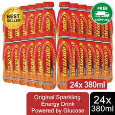 Lucozade Energy Original Sparkling Drink Powered By Glucose, 24x380ml