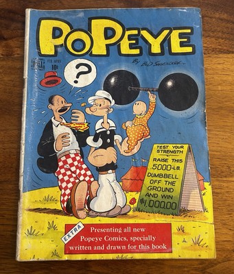 Popeye #1 Dell Publishing, 1948 RARE! Golden Age Key! Brutus Olvie