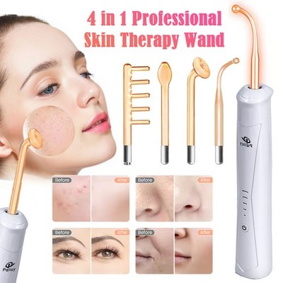 Portable Handheld High-Frequency Facial Wand 4 in 1,Face Care Facial Wand
