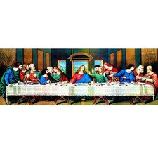 pigpigboss The Last Supper Diamond Painting Art Kit, 31.5 x 11.8 inches, Red
