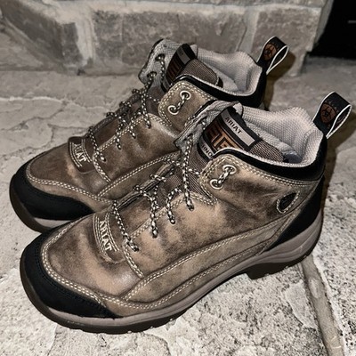 Ariat ATS Leather All-Terrain Leather Boots + New Superfeet Insoles 7 B Women