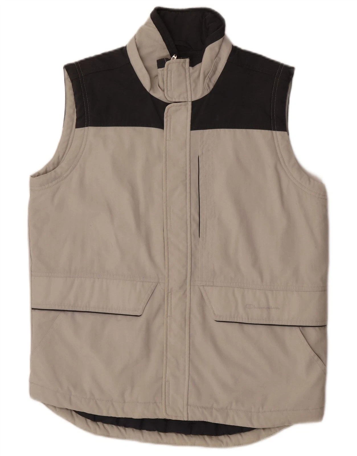Champion Mens Padded Gilet UK 36 Small Grey Colourblock Polyamide AK13