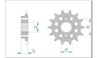 Ritzel 14 ZäHne 52611-14 FüR Ducati 748 748 Sp Sport Production 1995-1997
