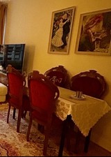 Vintage Style 4 Chair - Foldable Table Use Dinner Table Solid, Clean