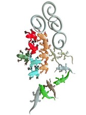 20 Piece Plastic Lizard Fogs Snakes Toys Colorful Plastic Fake Model Artificial