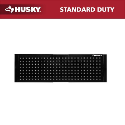 #ad Husky 52 in. W to 72 in. W Gloss Black Adjustable Pegboard $149.99