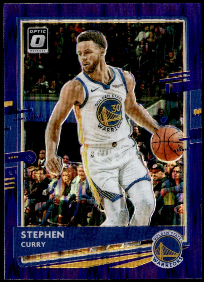 2020-21 Donruss Optic #17 Stephen Curry Purple Shock E1