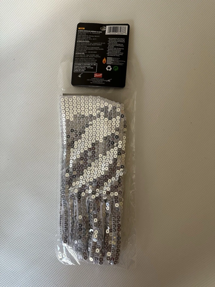 Guante de lentejuelas plateadas Rubie's Michael Jackson accesorio de disfraz para adulto Foto 3 de 4