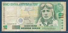Peru 10 Nuevos Soles, 1996, P 163, VF