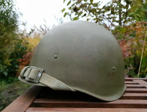 Casco de acero original SSh 40 WWII Ejército Soviético Militar Ruso RKKA WW2  - Imagen 1 de 12