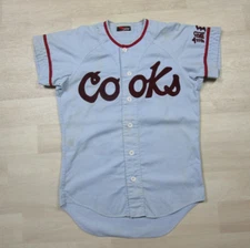 Vintage Japan Baseball Jersey COOKS Sewn Embroidered #13 • Size 40 Valio Tokyo
