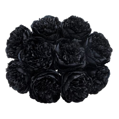 10 Heads Artificial Peony Silk Flower Leaf Home Office Wedding Party Festival...