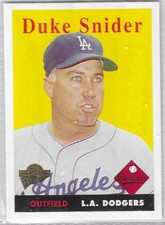 DUKE SNIDER LOS ANGELES DODGERS 2005 TOPPS FAN FAVORITES BASEBALL CARD