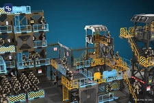 1:18 1:24 Scale Diorama 3D Buildi Set Acid Rain War Dark Source 3.75/2.5''