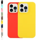 For iPhone 15 Pro Max 14 13 12 11 8 7 Silicone Soft Lightweight Slim Phone Case