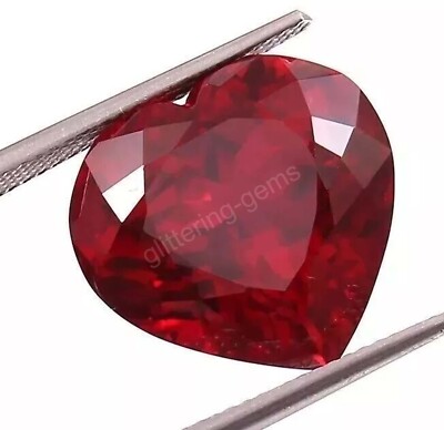 NATURAL 52Ct HEART Cut BURMA Pigeon Blood Red Ruby IGL Loose Certified Gems 5MSC