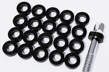 20 pk Black THICK NYLON TENSION ROD WASHERS Tom, Snare, Bass Drums LTRW-001-Blk