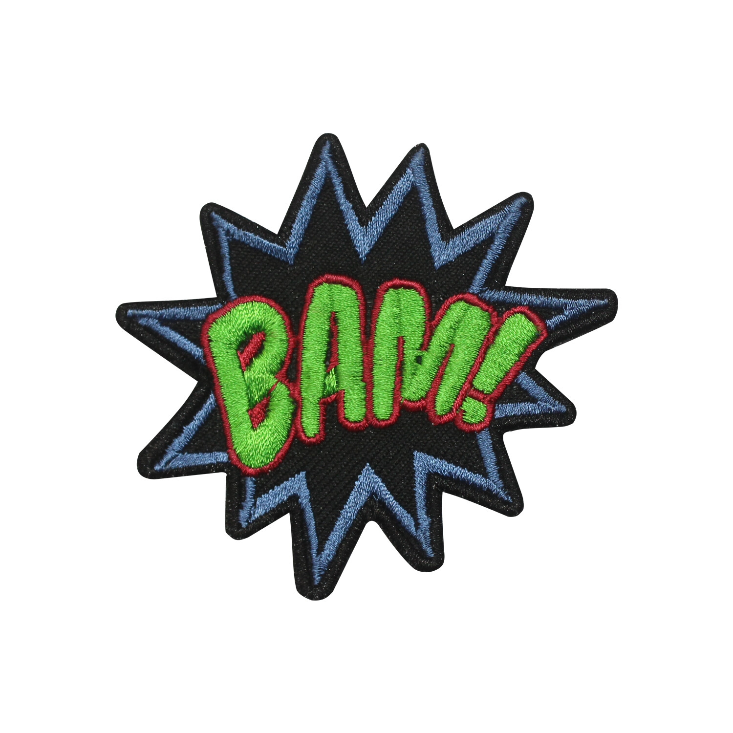 BAM Biker Embroidered Iron-On or Sew-On Logo Patch for Jackets