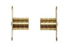 INSIDE MOUNT Brass Plated BRACKETS for 3/8" Rodding Doors  Sidelights 1-Pair 