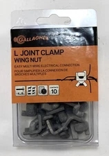 Gallagher G603934 Electric Fence L Joint Clamp Wing Nut 10pk