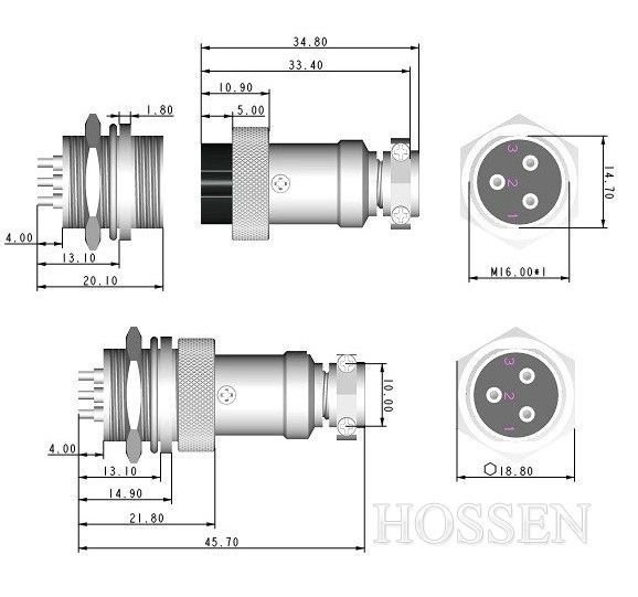 Connettore Microfono A 7 Pin Plug Mic (GX16-7) Compatibile Con Yaesu FT - Foto 2