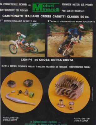 advertising Pubblicità-MOTORI MINARELLI '78-RICAMBI MOTO