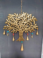 Image of HANDMADE INDIAN IRON BELLS WITH A TREE OF LIFE HANGING DECORATION