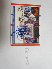 1990 1991 Score  Adam Creighton signed NHL Hockey Card 