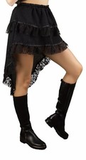 Gothique Rock Avec Traîne Noir Steampunk Costume de Carnaval Jupe 36-50 Cologne
