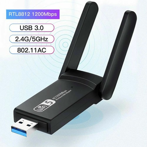 Dual Band High-Gain Antenna 802.11ac 1200Mbps USB3.0 AC1200 USB wifi Adapter New - Picture 9 of 9