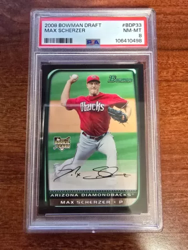 2008 Bowman Draft Max Scherzer #BDP33 NM-MT 8 RC 