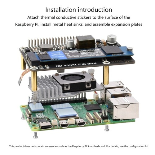 PCIe M.2 Adapter Power over Ethernet For Development Board Support NVMe SSD - Afbeelding 5 van 8
