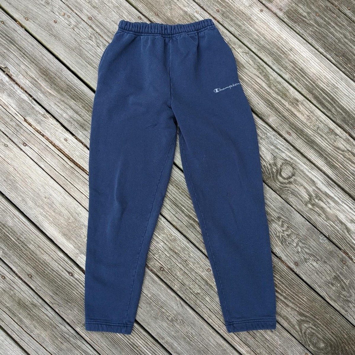 Vintage 90s Champion Made In USA Sweatpants Navy Blue Size Small 