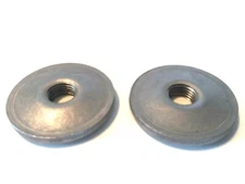 2 Mild Steel 1/4"  Weld-On Bung / Flange 1/4-18 Fuel Tank Fitting - 1 3/4" D