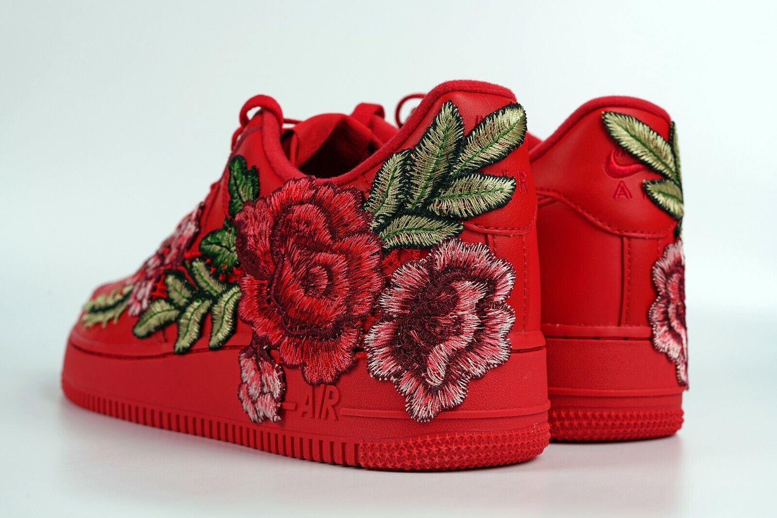 Custom Nike Air Force 1 Red Rose - Custom Nike Shoes – BlvdCustom